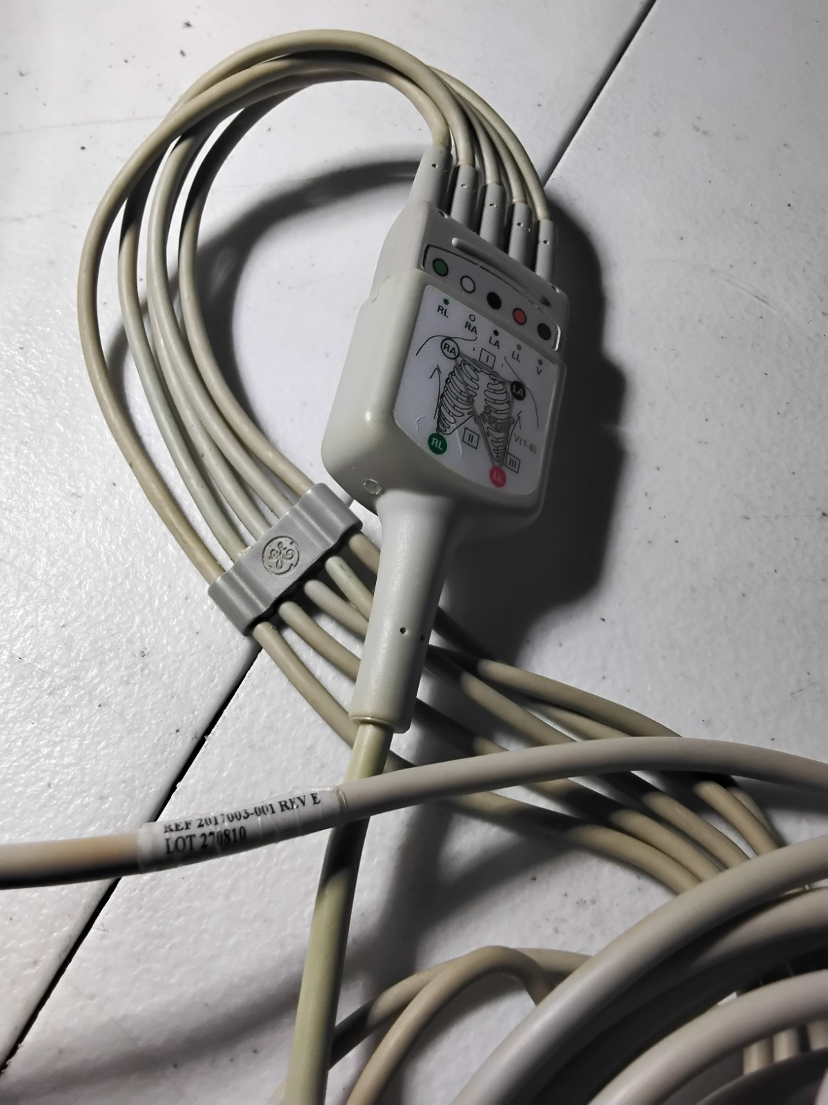 GE Multi-Link 2017003-001 5 Lead ECG Trunk Cable