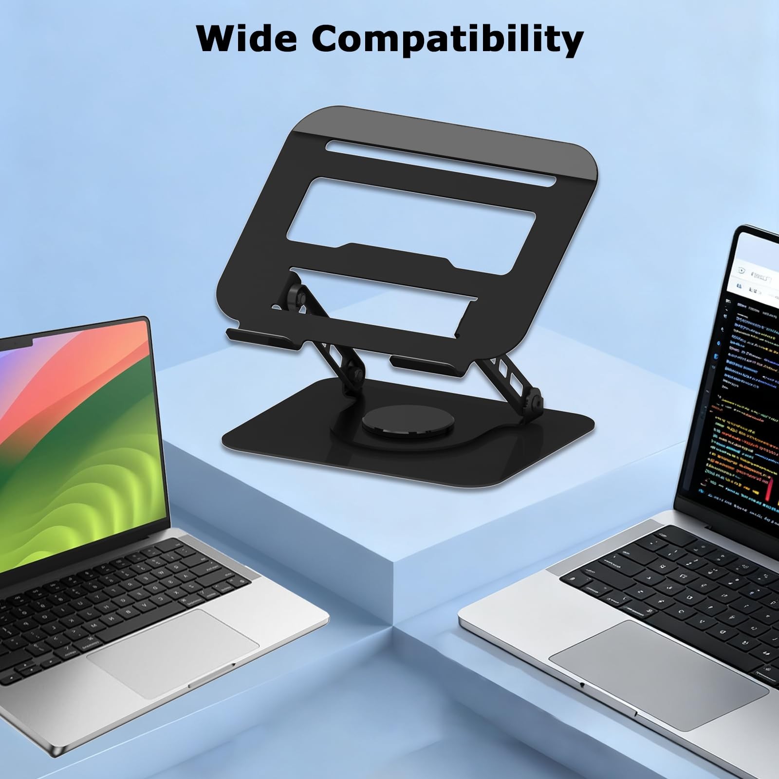 Adjustable Laptop Stand, 360 Rotating Computer Riser, Stable Base Stand Holde...