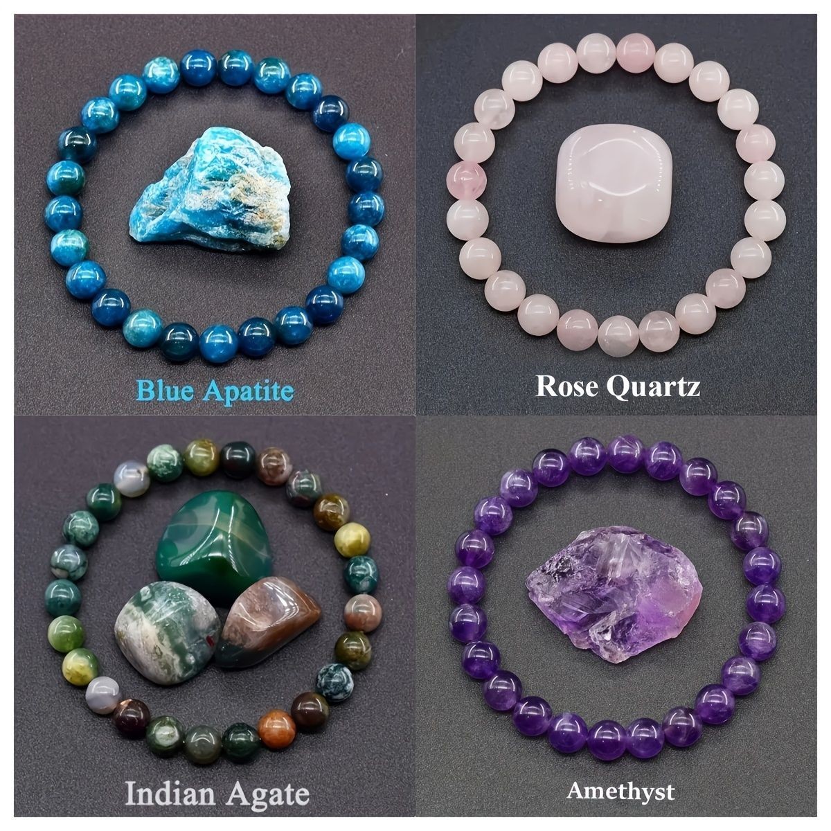 Natural Stone Bracelet, Fashionable and Simple Style Bracelet 8mm Bracelet.