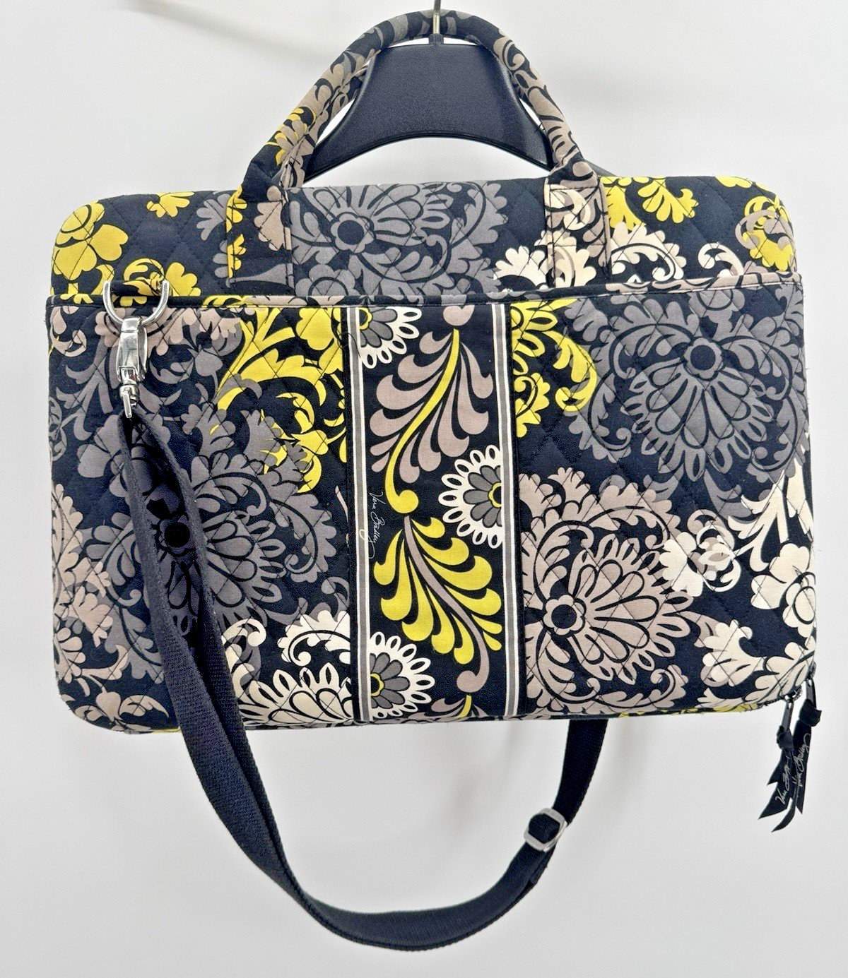 Vera Bradley Laptop Bag Large Hard Case Filigree Retired Crossbody Strap Handle