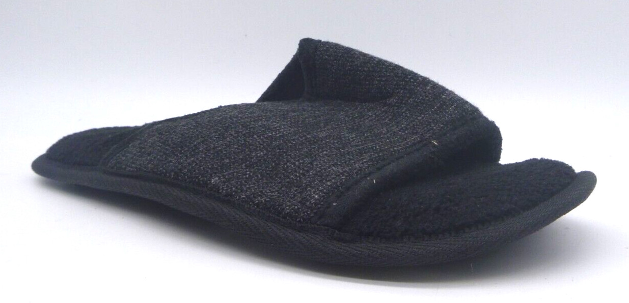 Gold Toe Black Gray Slide Slippers Medium Men's Size 8-9 US