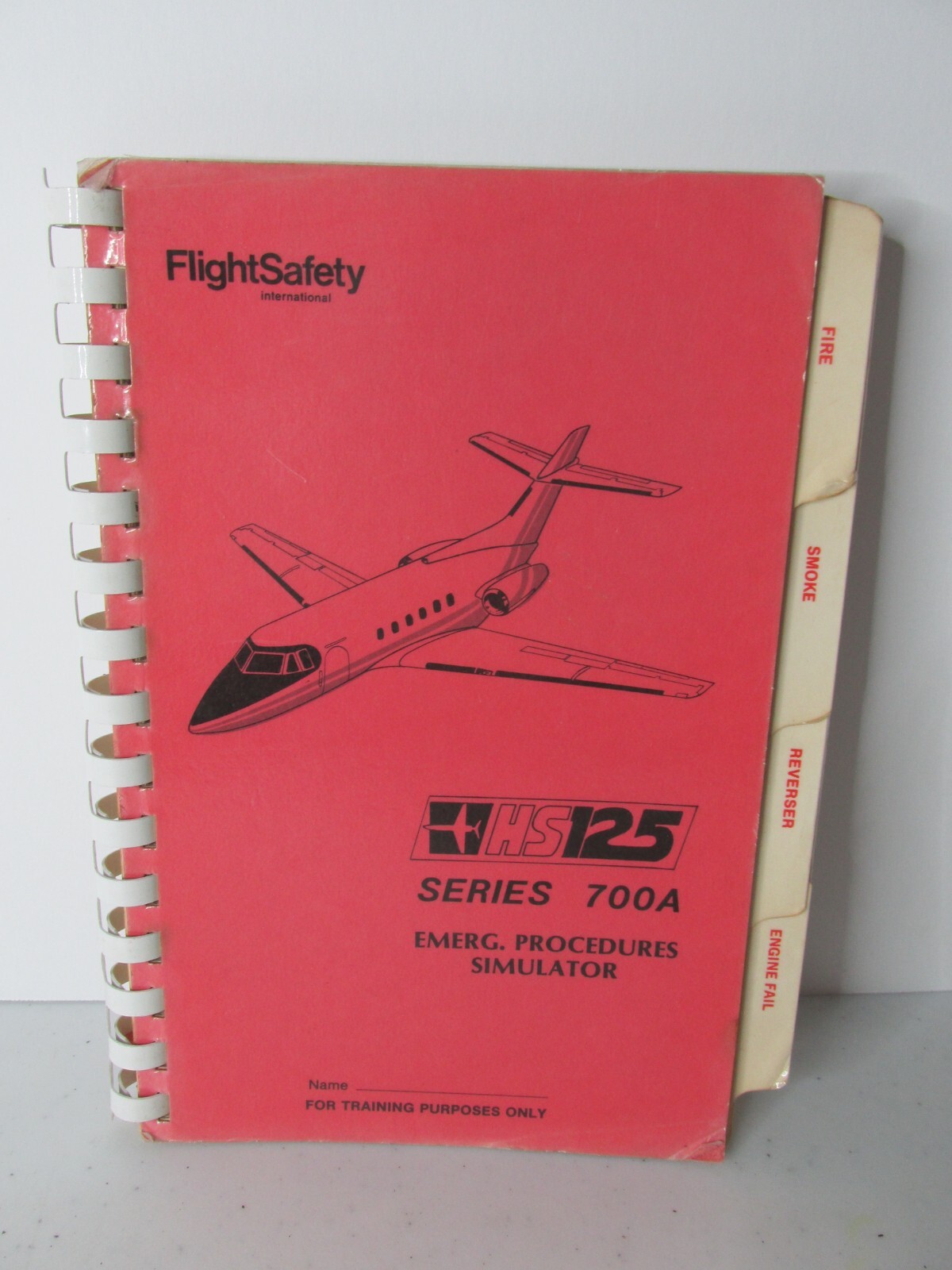 Flight Safety International HS125 Series 700A Emergency Procedure Simulator Manu