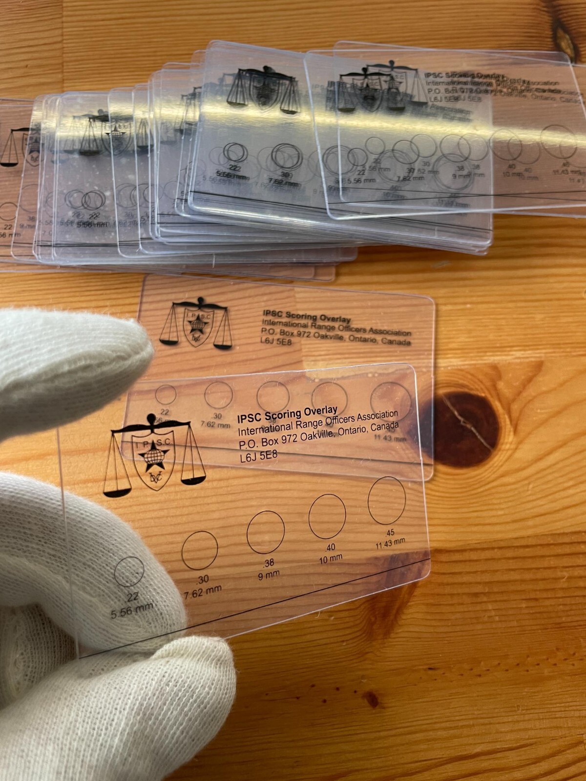 OVERLAY SCORING CARDS (5pcs) - IPSC IROA RANGE OFFICER  - MATCH - SHOOTING ITEMS