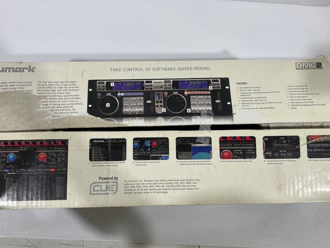 Numark DMC2 PROFESSIONAL RACKMOUNT DJ SOFTWARE CONTROLLER - No Cord, Untested.