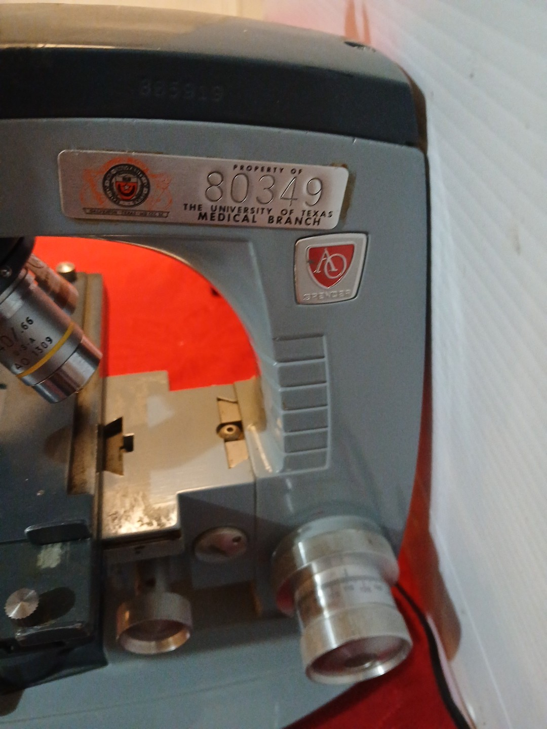 American Optical AO Microscope With Power Supply Transformer