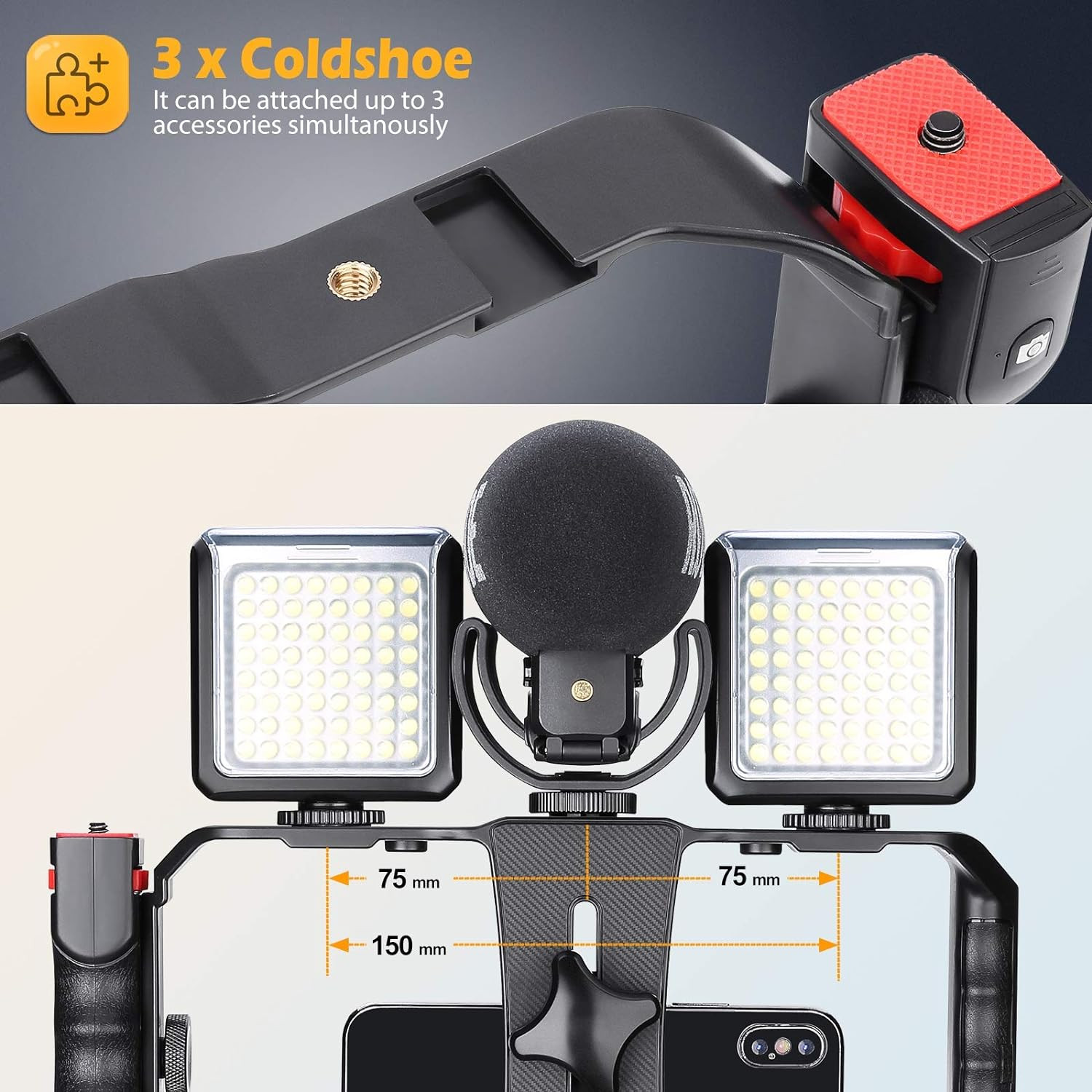 Estabilizador smartphone soporte tripode video control remoto celular android