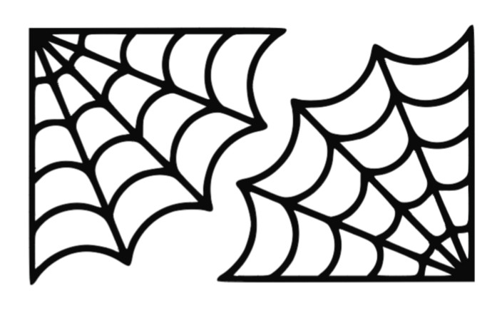 Vinyl Car Decal Sticker - Pair (2pc) Corner Spider Web Cobweb truck window suv