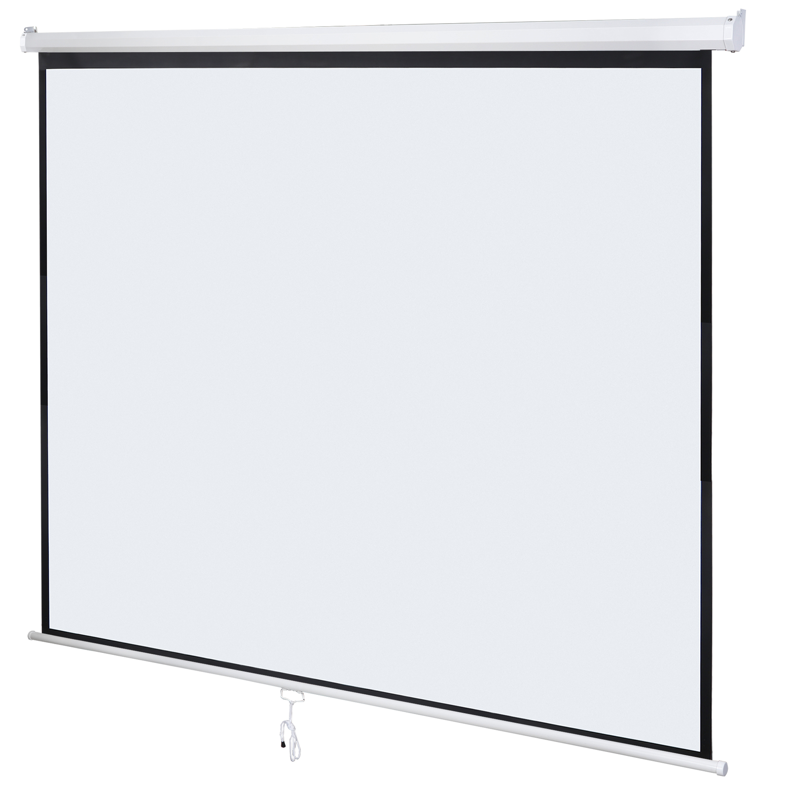 120'' Projector Screen Projection Screen Manual Pull Down HD Screen 1:1 Format