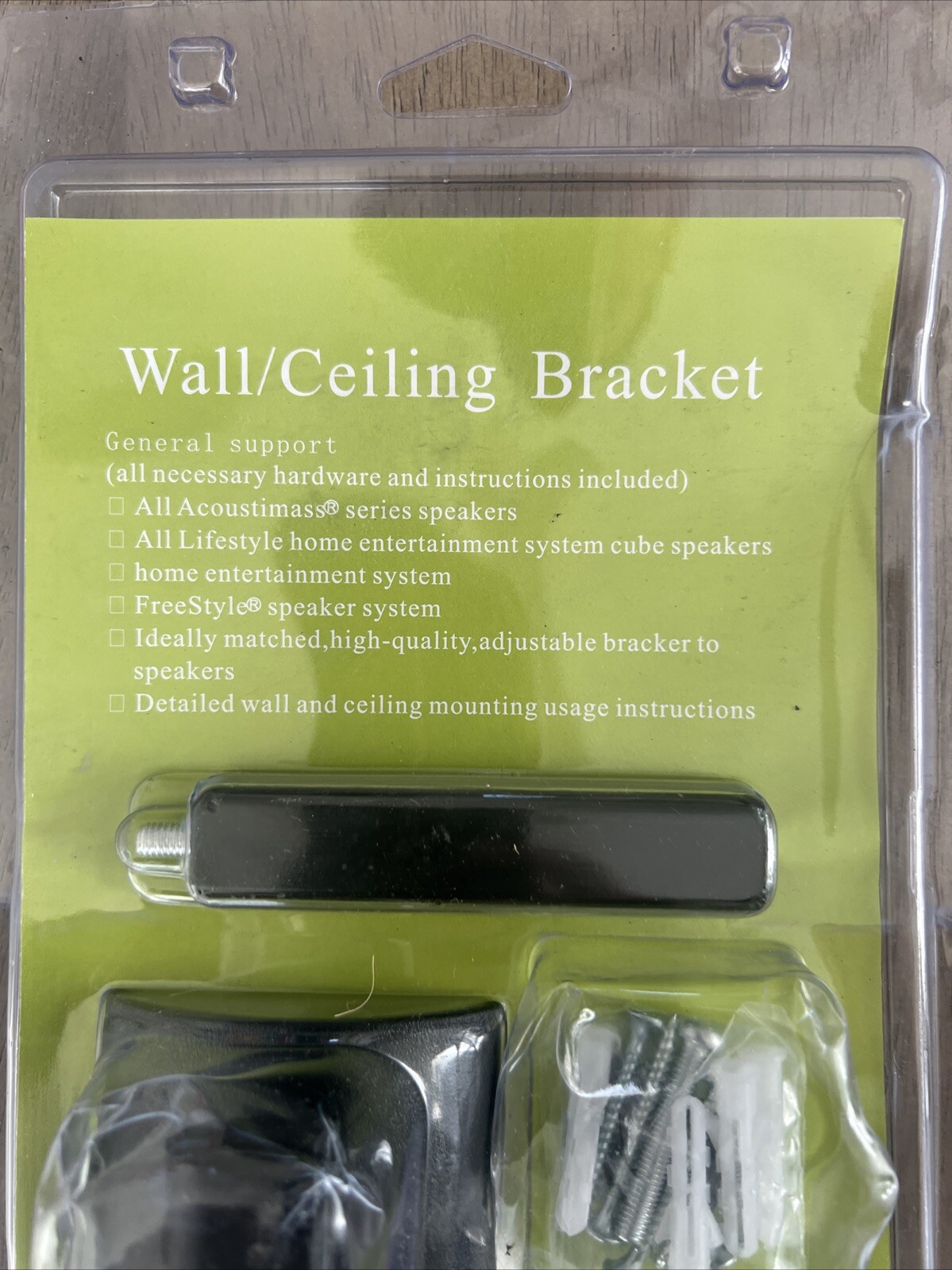 2 Pack Wall Or Ceiling Speaker Mounting Bracket Black