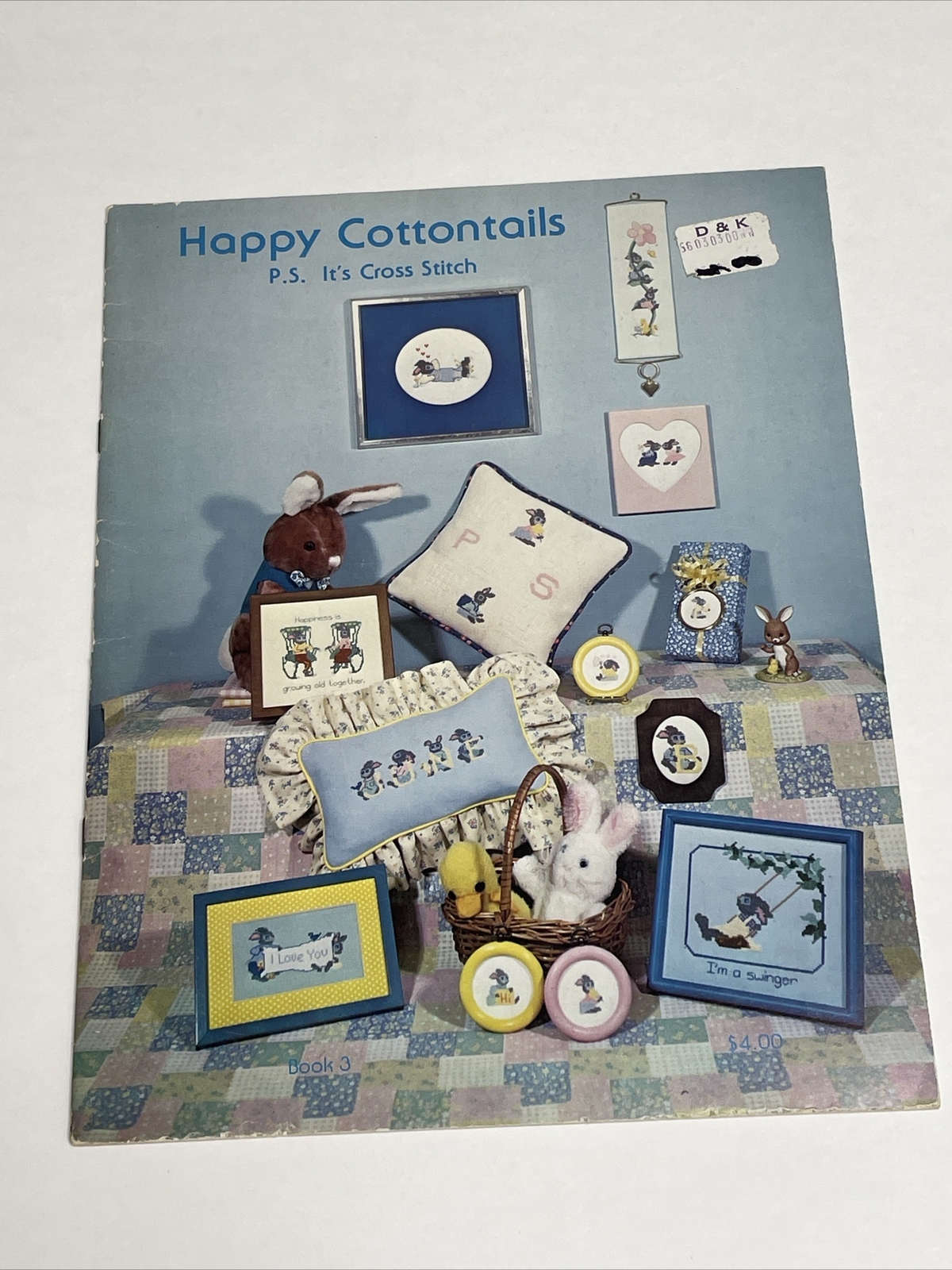 Happy Cottontails Rabbits Alphabet Ornaments Cross Stitch Pattern