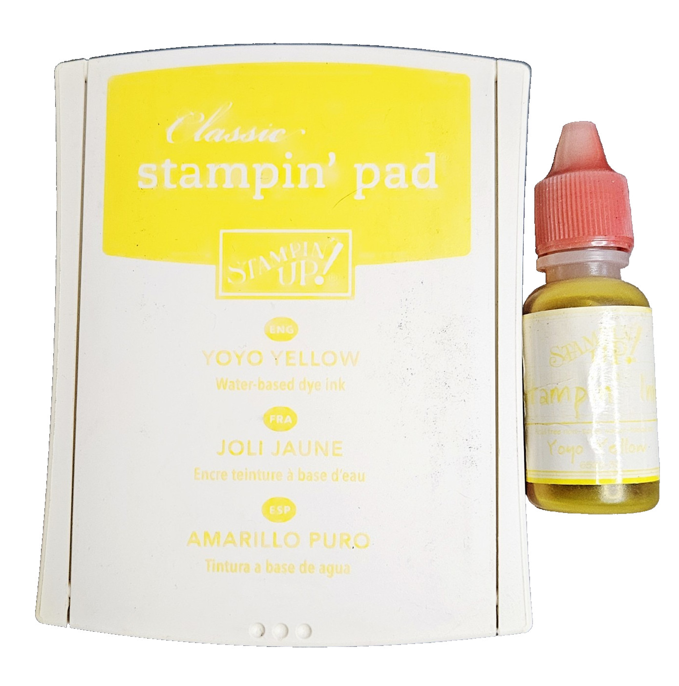 YOYO YELLOW Stampin' Up! Ink Pad & Reinker Refill Bright Classic Color su16
