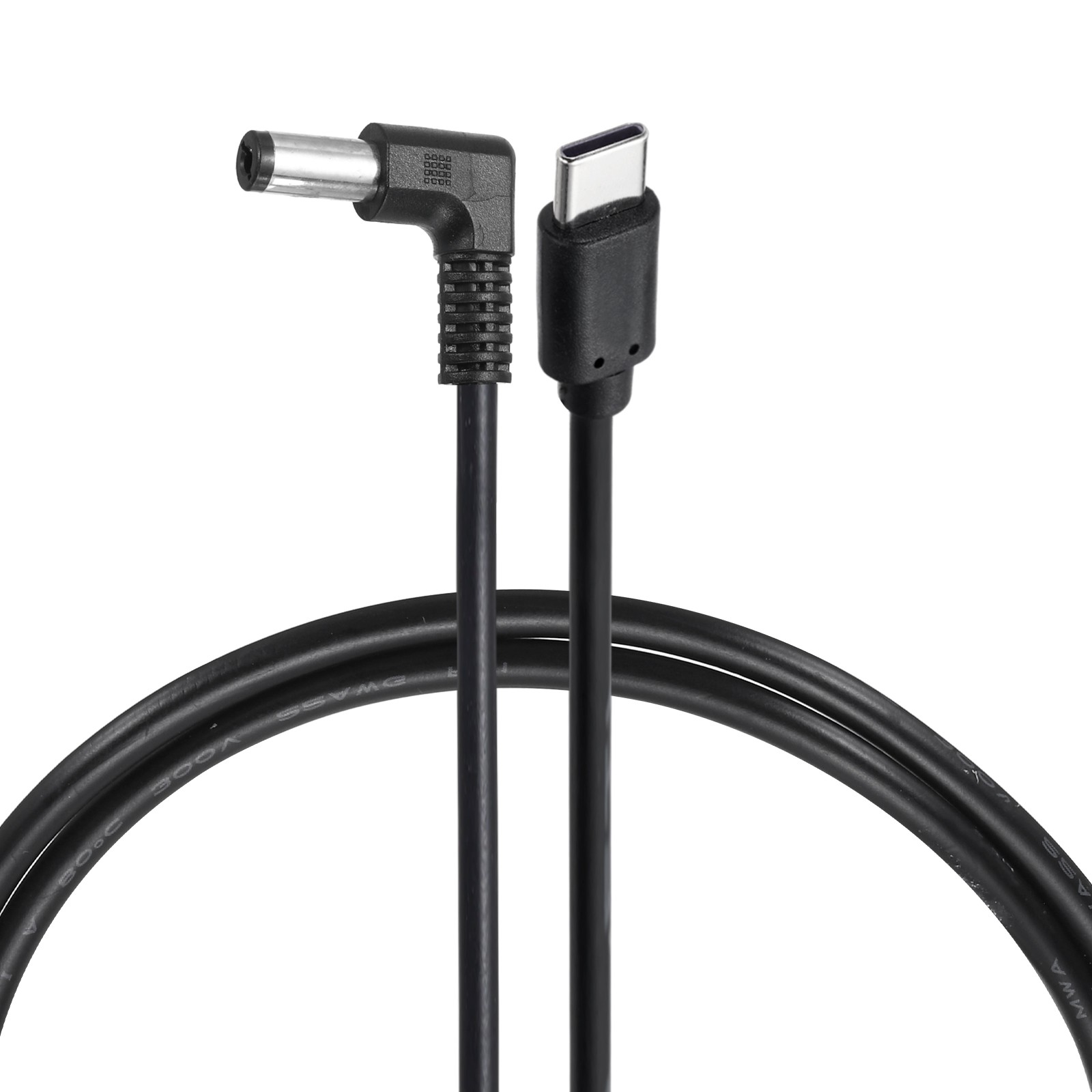 45W PD Trigger Cable, 15V 3A 5.5x2.1mm Type-C Right Angle Power Cord 1.0m
