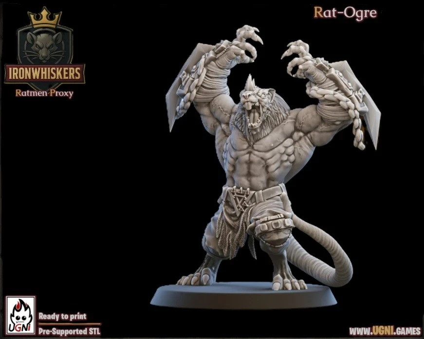 Rat Ogre Iron Wiskers ratman - Fantasy Football Team By UGNI