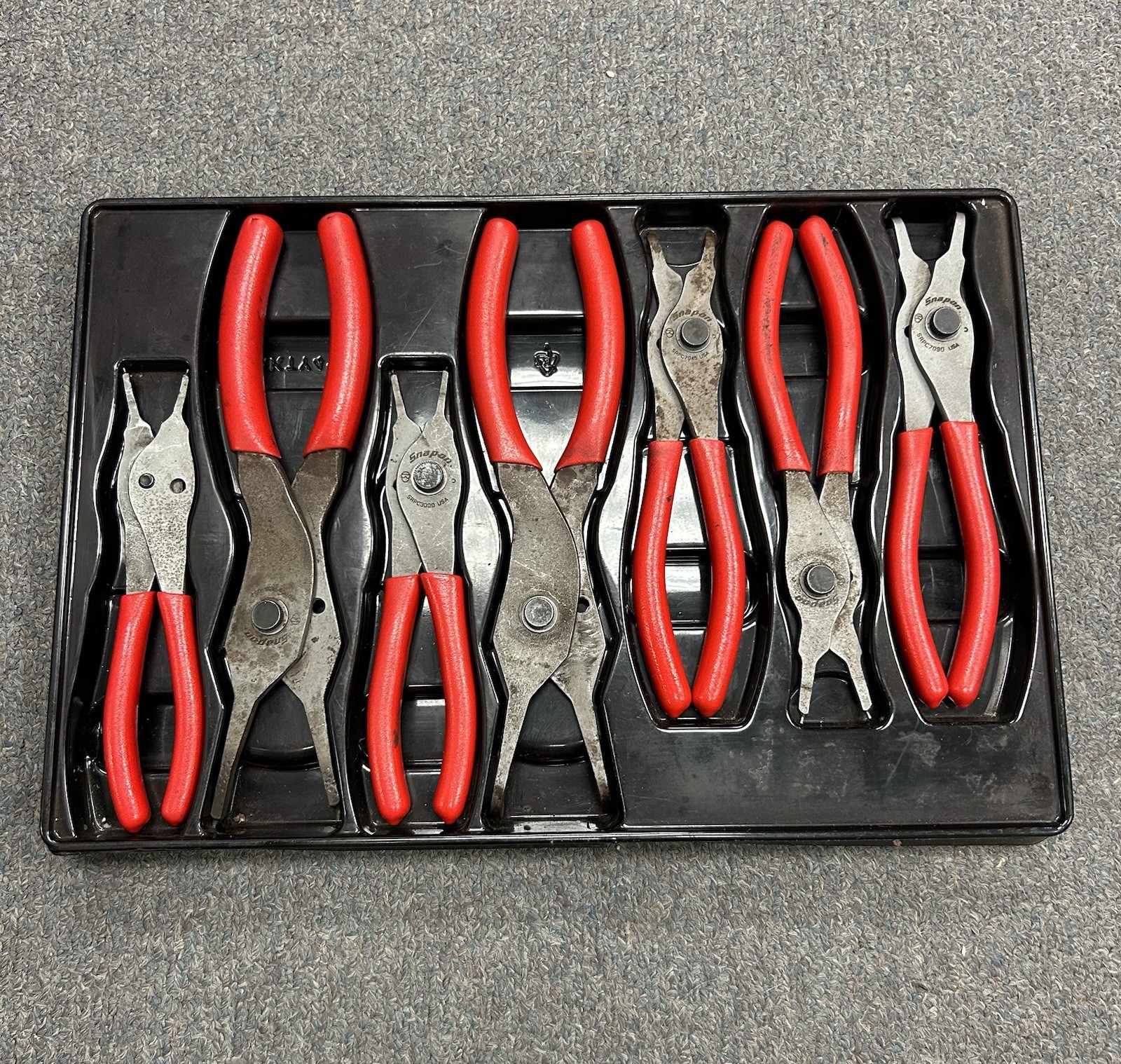 Snap-On Tools 7pc Snap Ring Pliers Set USA