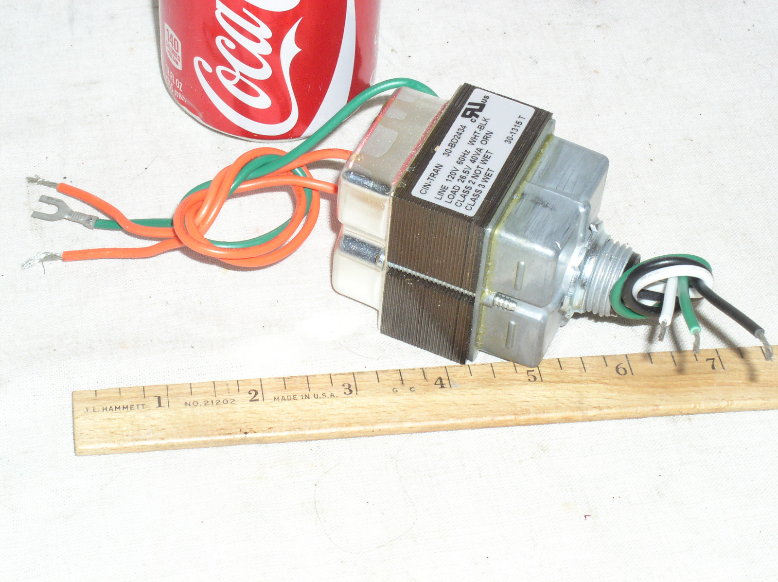 NEW CIN-TRAN 40 VA BOX MOUNT FURNACE AC TRANSFORMER 120V / 26.5 VAC 30-BD2434