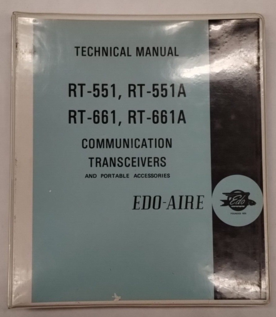 Edo-Aire RT-551/551A/661/661A Communication Transceivers Technical Manual-Origin