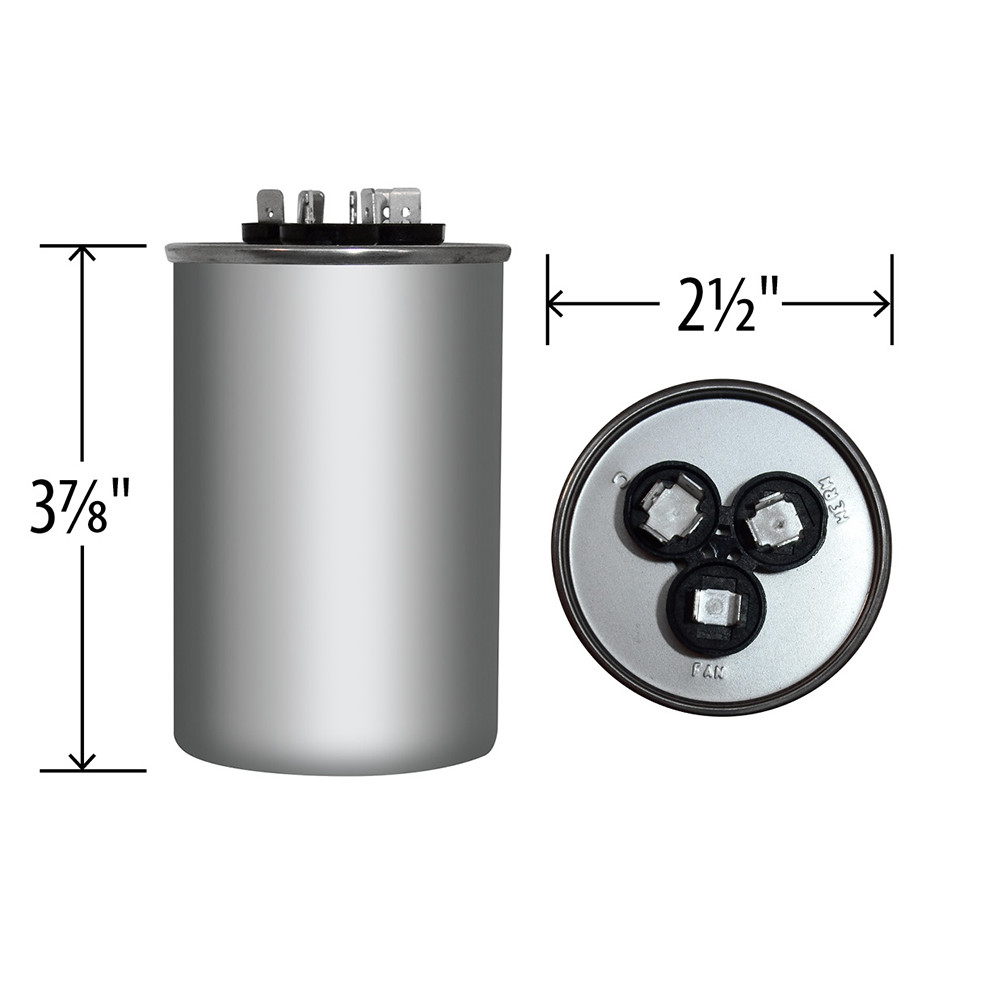 50 + 7.5 uF MFD x 370 / 440 VAC Motor Run Capacitor BMI 810P507DK44P37A5X USA