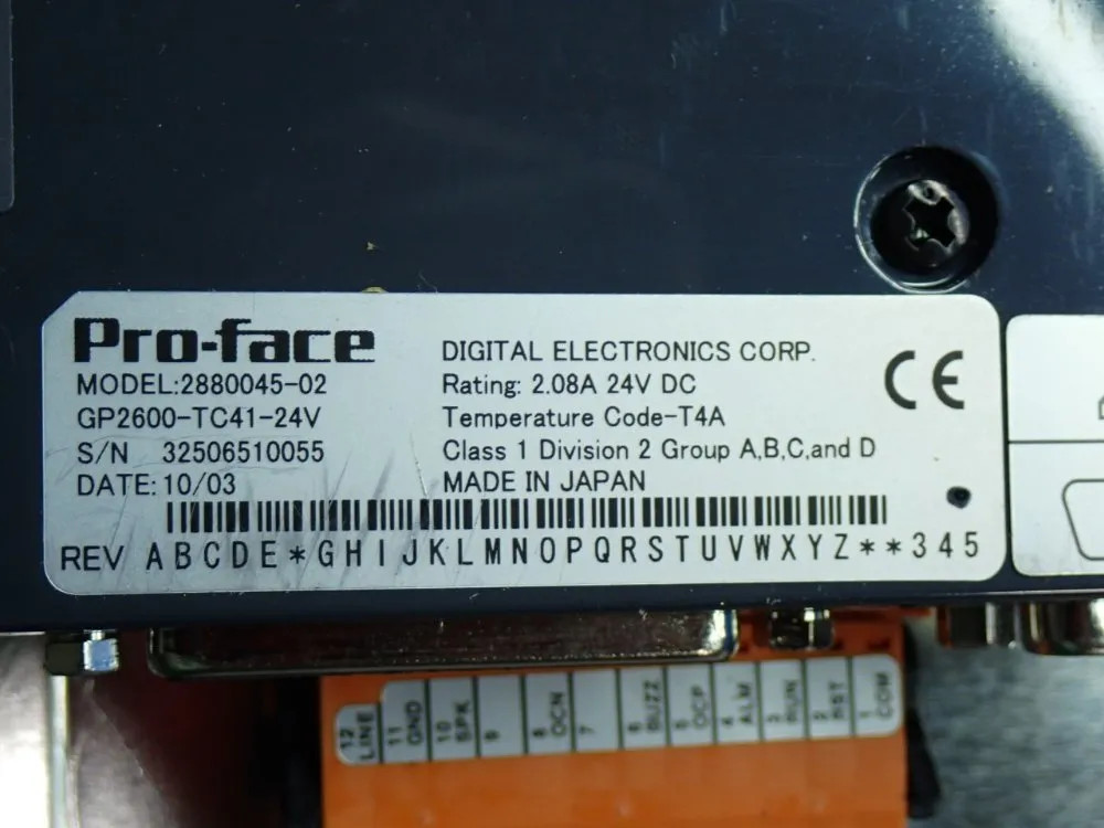 PROFACE GP2600-TC41-24V OPERATOR INTERFACE PANEL UNIT 12250980845