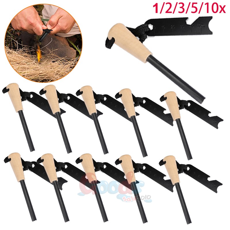 Fire Starter Flint Steel Striker Ferro Rod Waterproof Fire Steel Camping Lighter