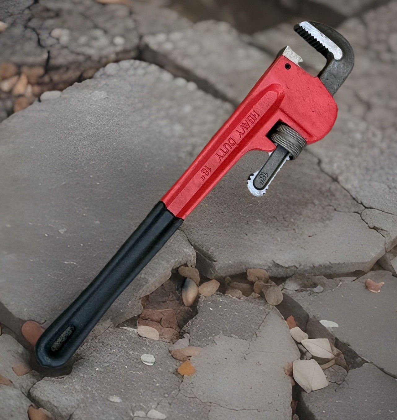 18” Self-Adjusting Pipe Wrench Lightweight Aluminum Heavy Duty Plumbing Tool