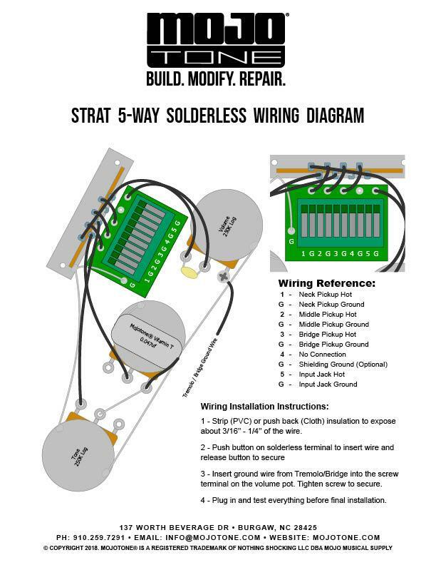 Mojotone Strat Standard Solderless Wiring Harness