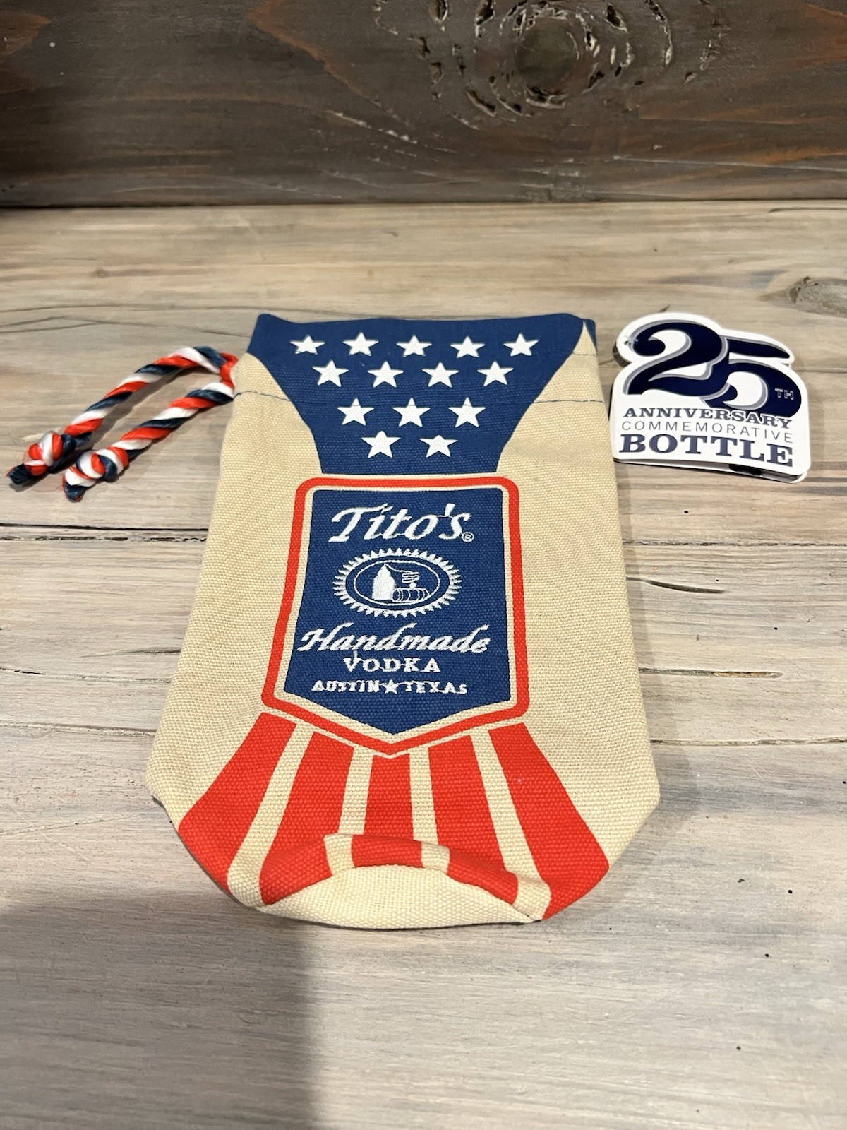 Tito’s Vodka American Stars & Stripes 25th Anniversary Jute Bag