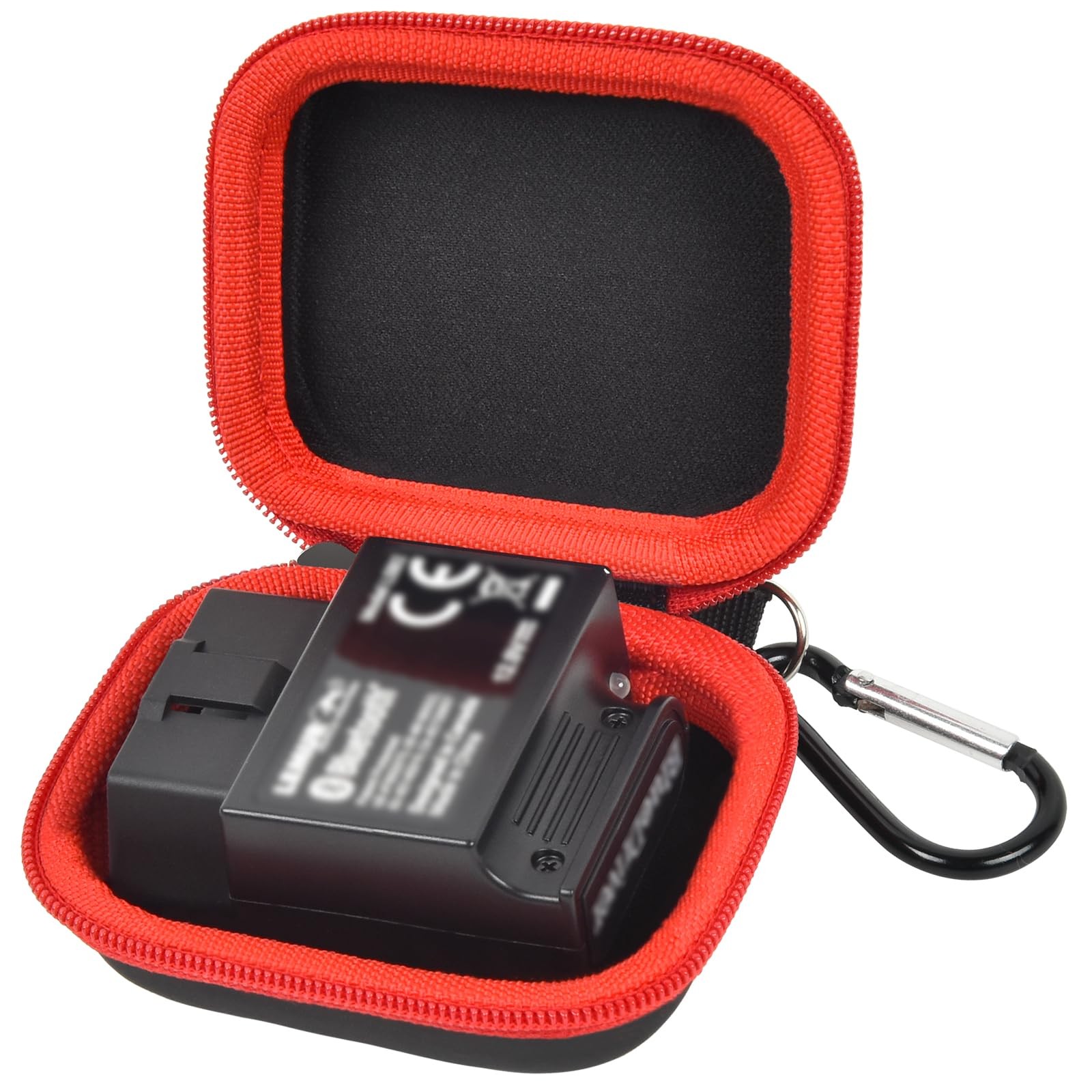 Car and Auto Mini Carry Case Compatible with BlueDriver Black+Red Zipper