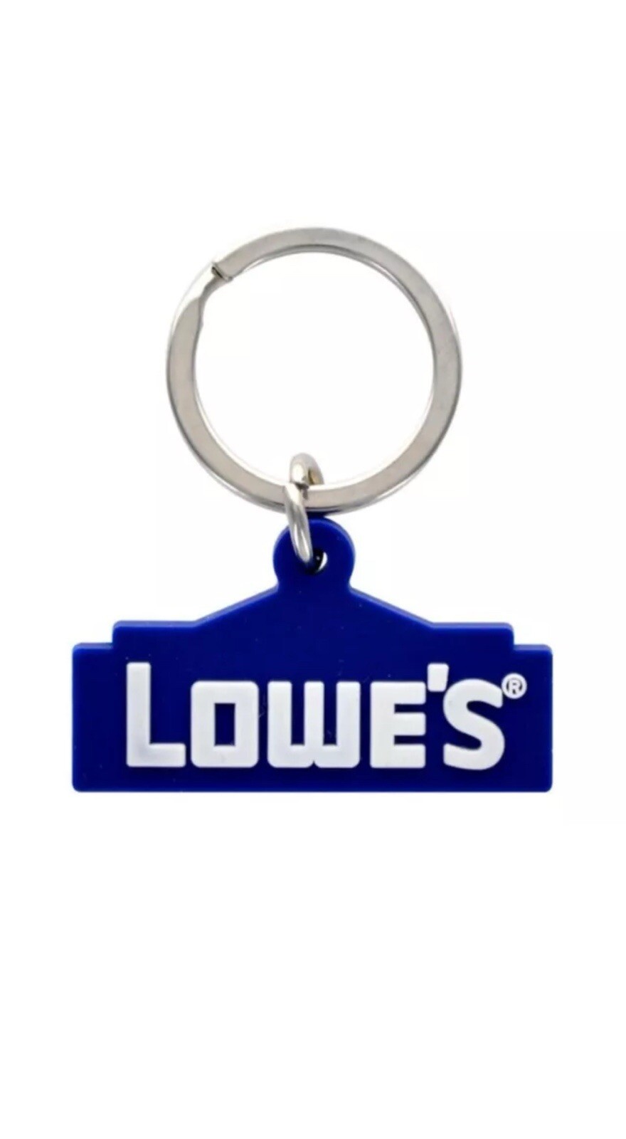 RARE NEW NOS LOWE'S HOME iMPROVEMENT TOOL STORE COLLECTiBLE BLUE LOGO KEYCHAiN