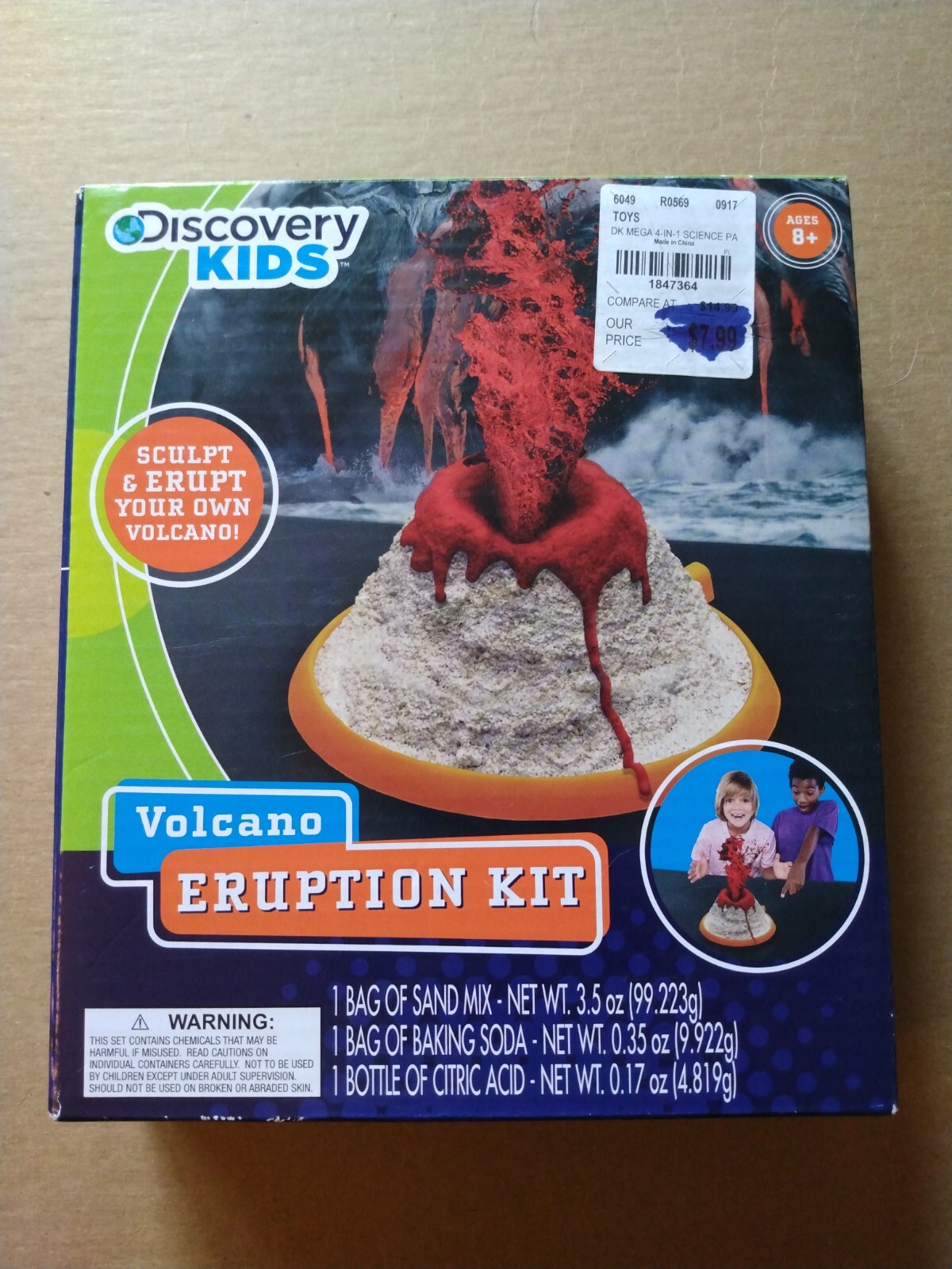 Discovery Kids Volcano Eruption Kit Ages 8+ Home Science Project New Free Ship!