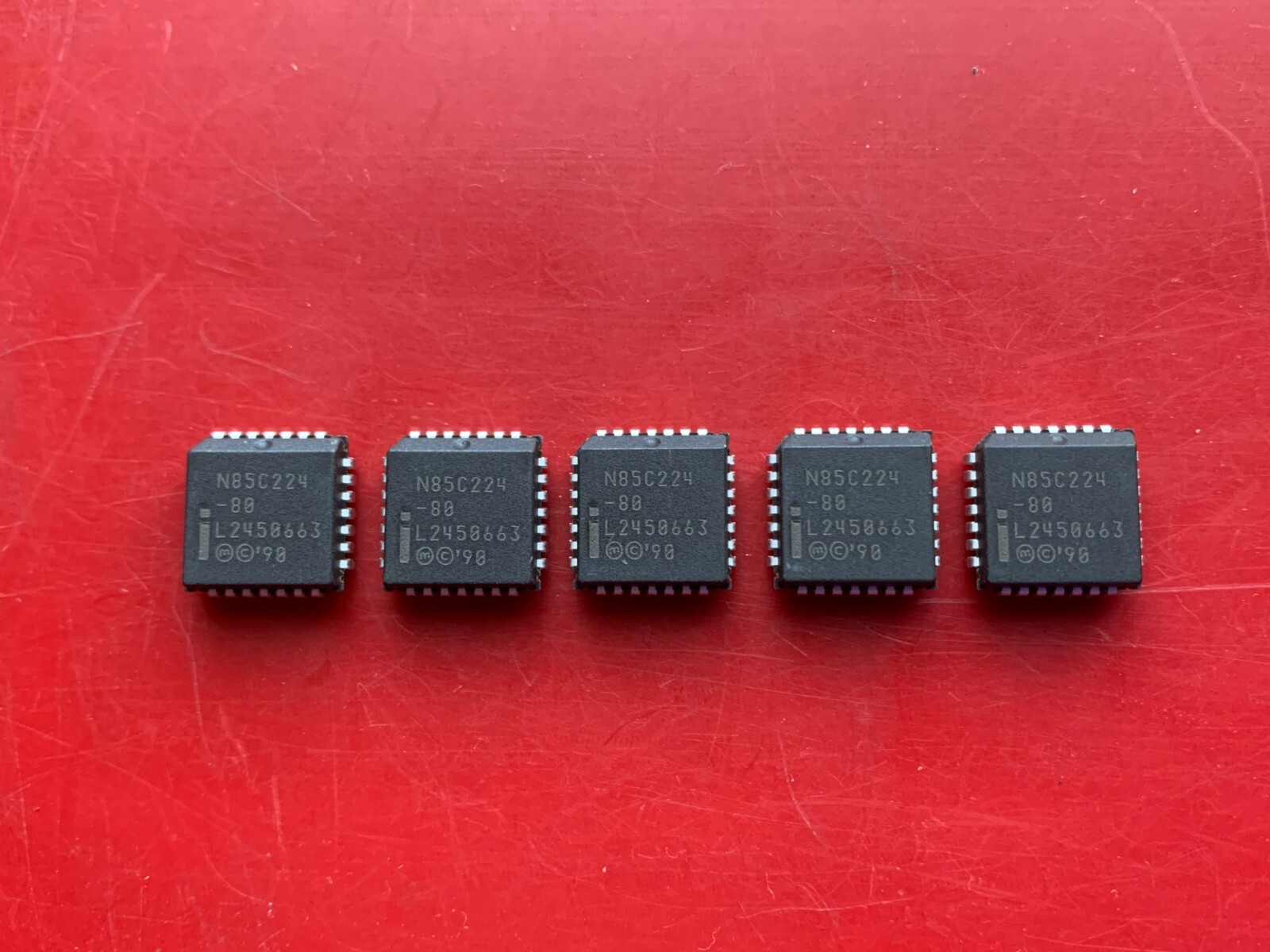 5x N85C224-80 INTEL Simple EPLD Programmable Array Logic 28 Pin PLCC