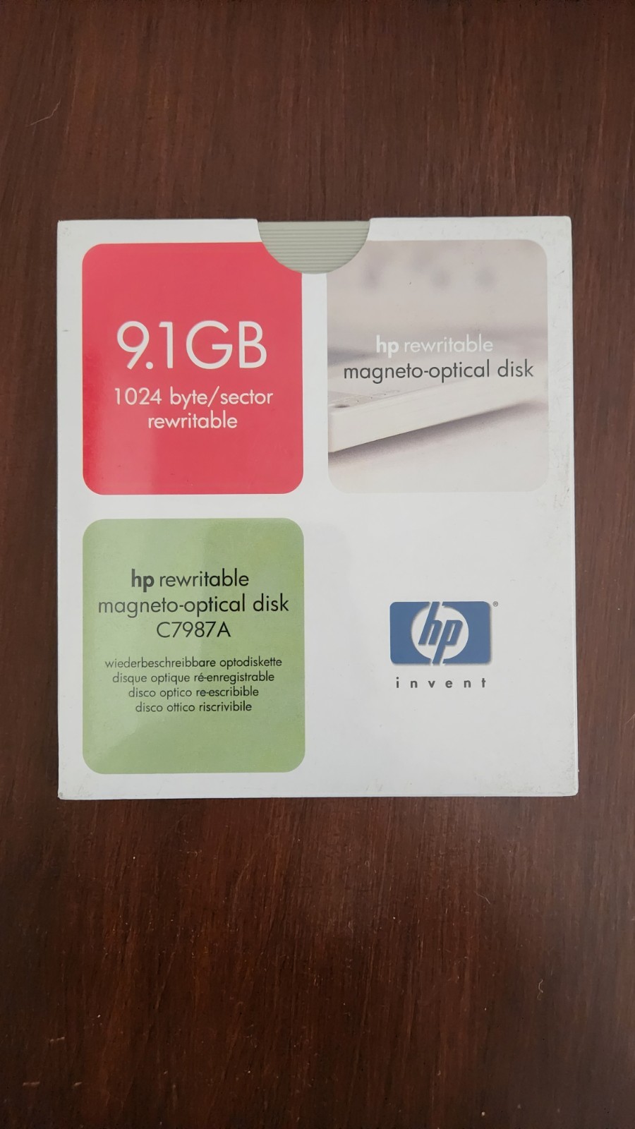 HP Rewritable Magneto Optical Disk 9.1GB C7987A  1024 byte/sector rewritable