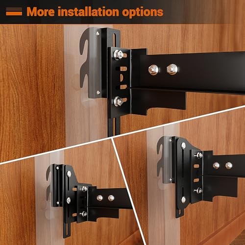 4Pcs 711 Bolt-On to Hook-On Bed Frame Conversion Brackets, Bed Frame 4 Pcs