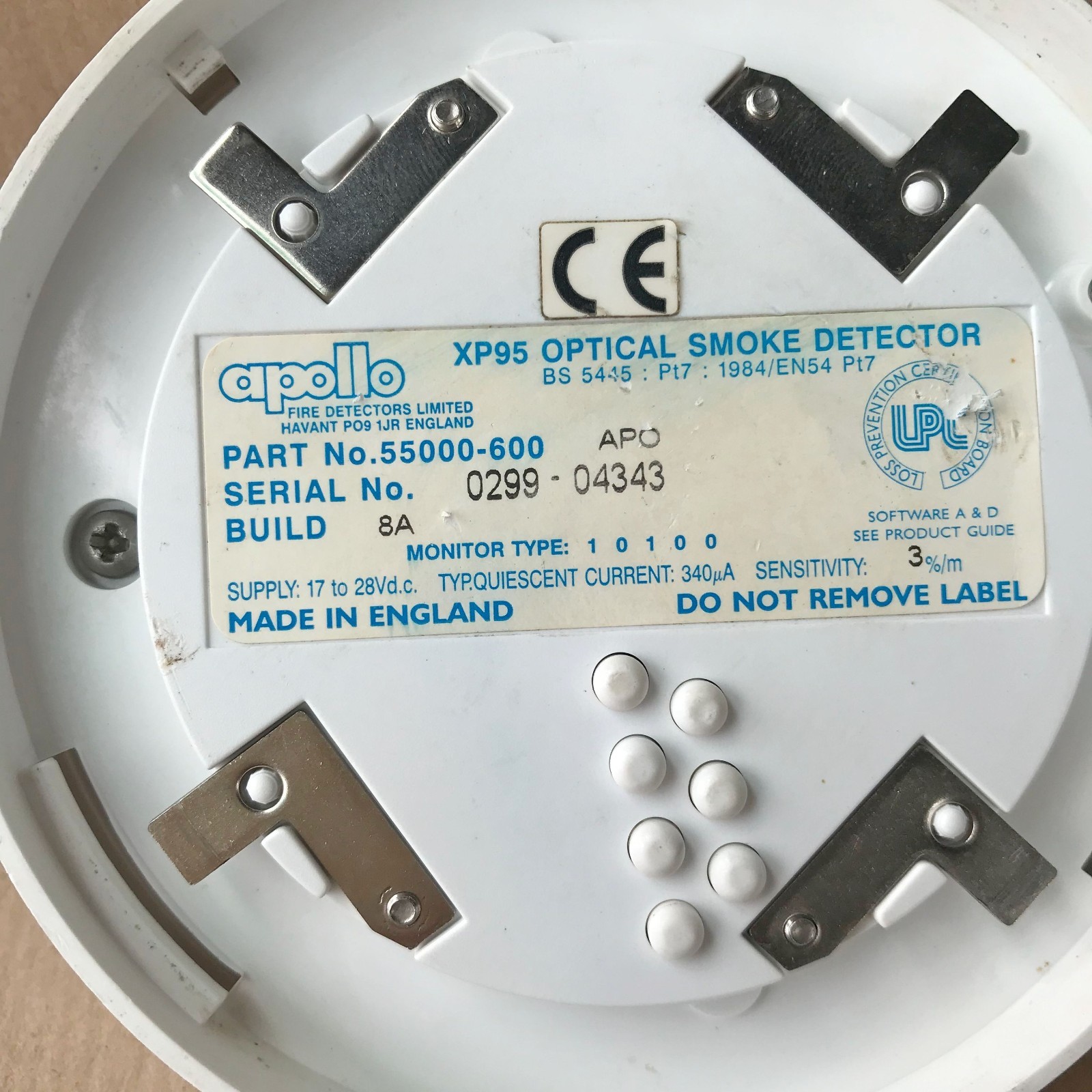 APOLLO SMOKE DETECTOR 55000-600 APO