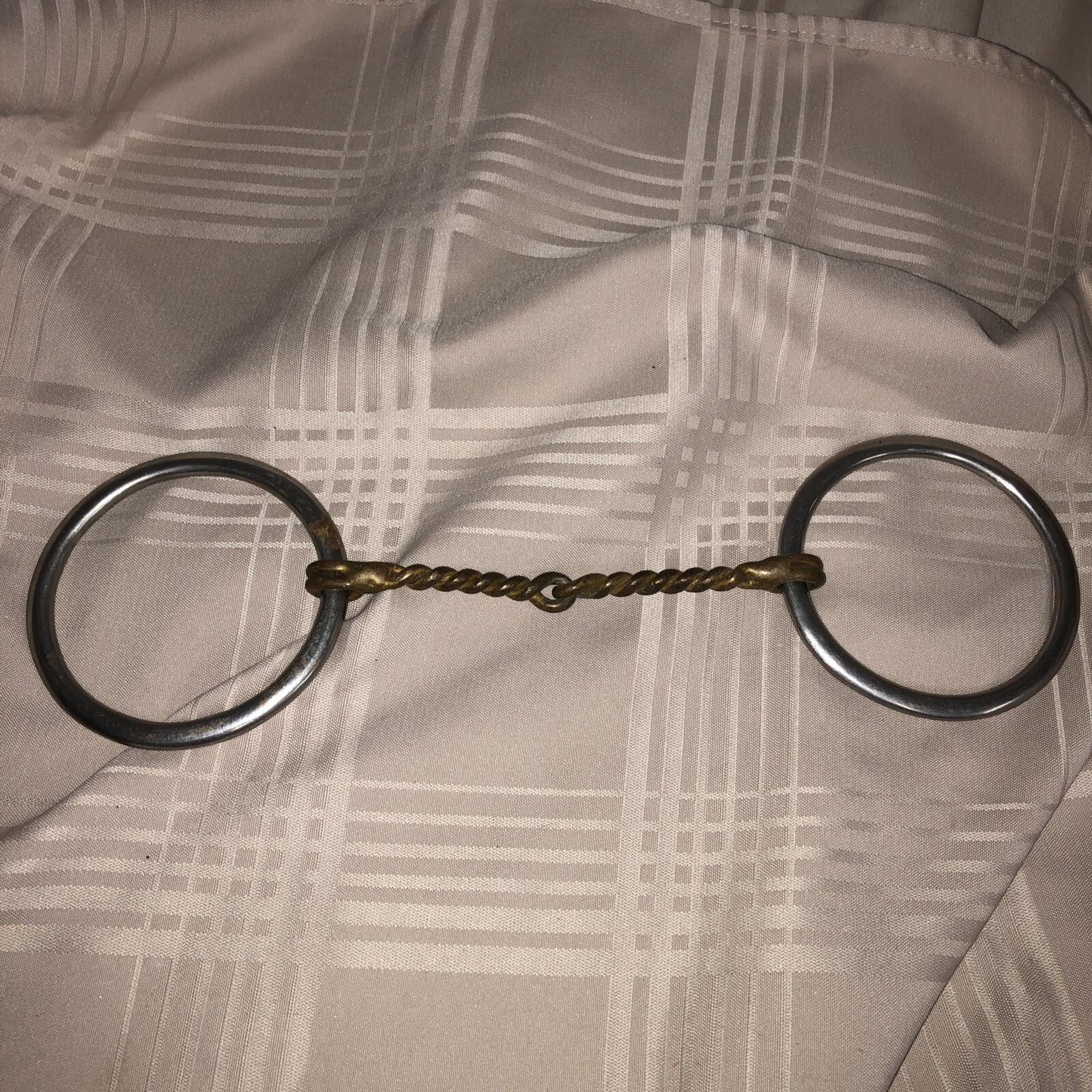 6” Twisted Brass Snaffle Loose Ring 3.5”
