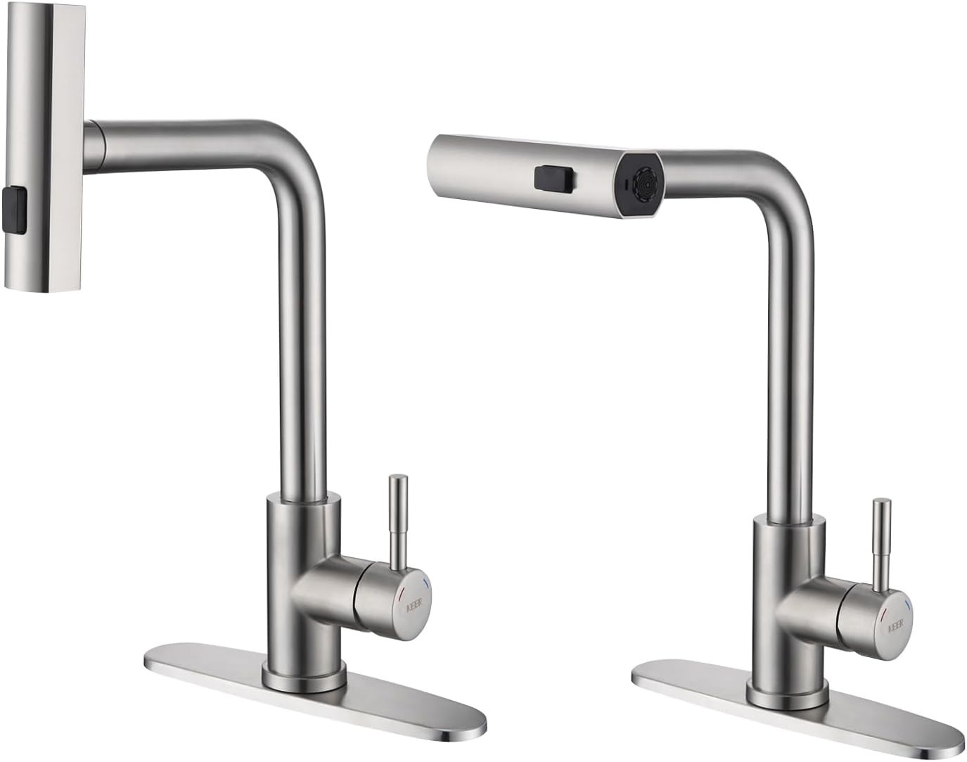 Llave De Agua Para Cocina Con Rociador Extraible Grifos Fregadero Lavamanos Baño