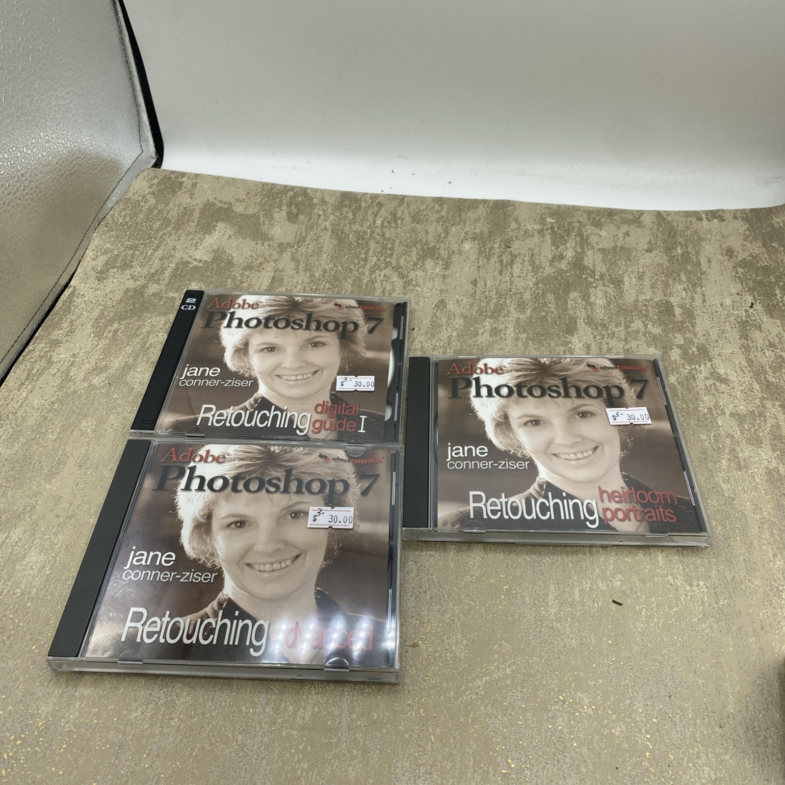 Lot Of 3-Adobe Photoshop 7 Retouching Techniques Software -By Jane Conner-Ziser
