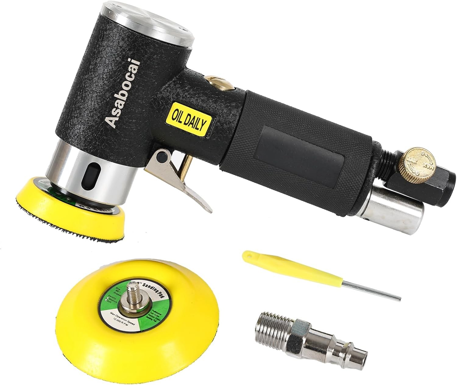 2/3 Inch Mini Pneumatic Orbital Sander High Speed For Automotive Body Polishing