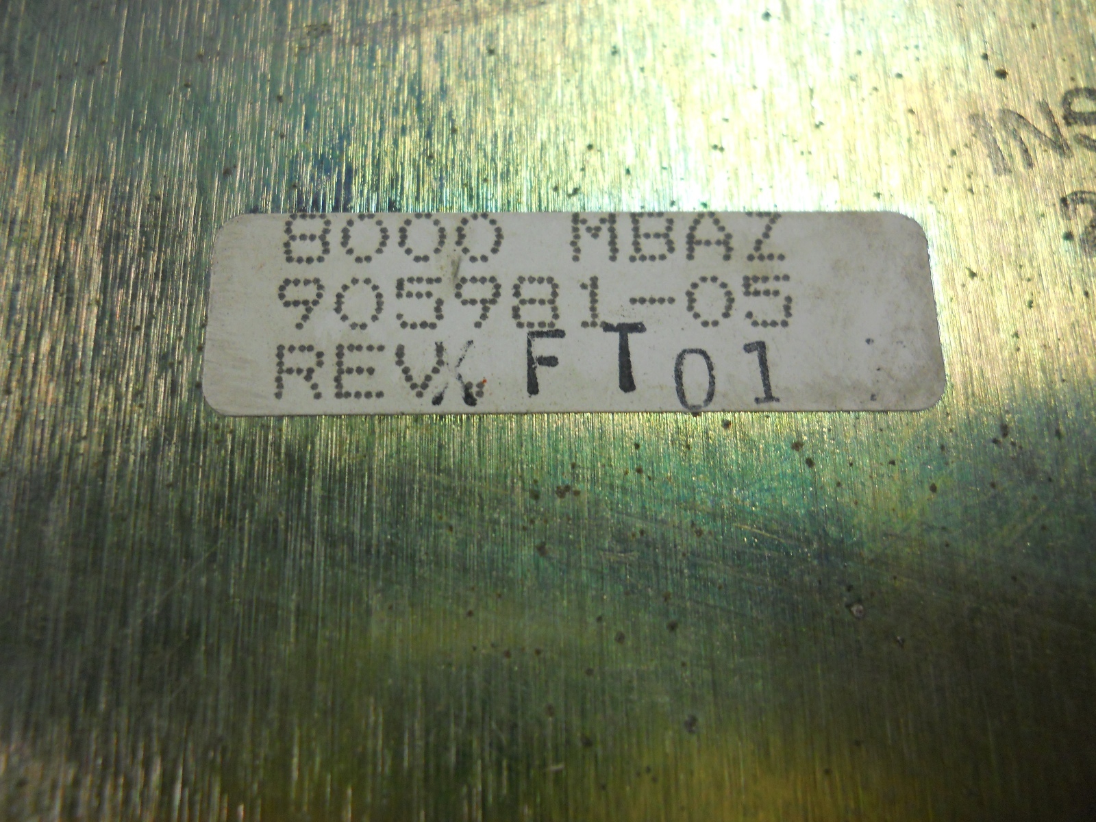 ALLEN BRADLEY 8000MBAZ MEMORY MODULE BUBBLE PANEL P/N 905981-05 NOS CONDITION