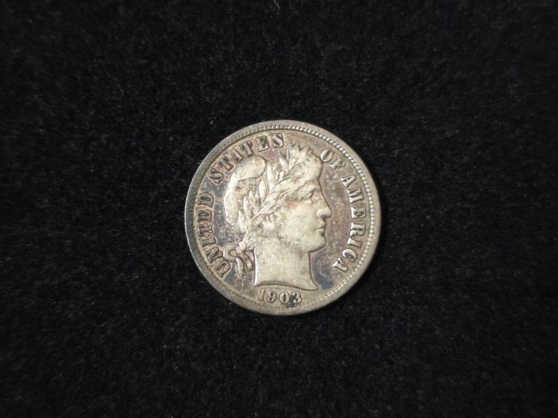 1903 Barber Silver Dime Extremely Fine+ 130324