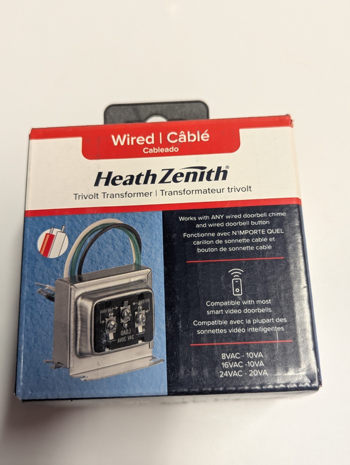 Heath Zenith SL-125-02 Wired Door Chime Transformer. 8V, 16V, 24V