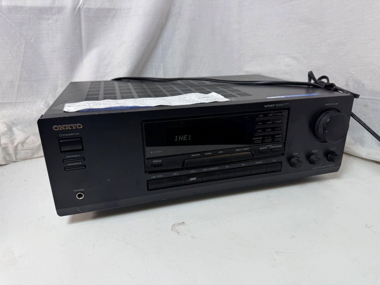 Onkyo TX-8222 Black Stereo Receiver WRAT AM/FM Home Audio Component - Tested