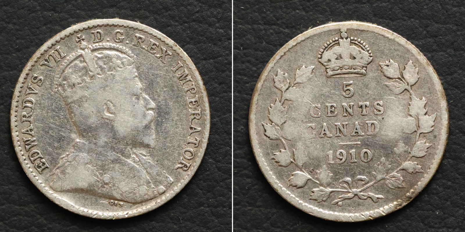 *Canada Silver Coin, 5 Cents 1910 1.162g, 15.5mm[E13611]7z6