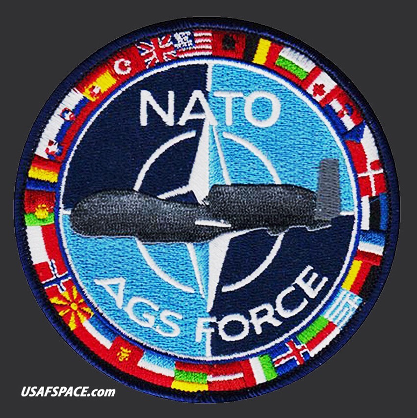 NATO AGS Alliance GROUND SURVEILLANCE FORCE-RQ-4D-GLOBAL HAWK- USAF VEL PATCH