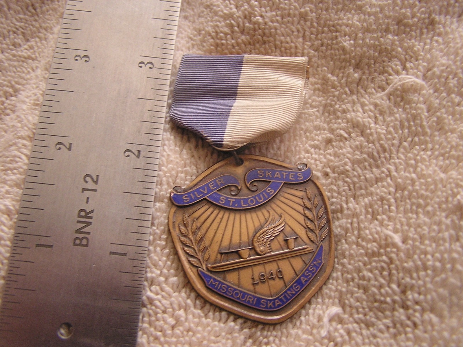 Vintage Silver Skates St. Louis Missouri Skating Assn 1940