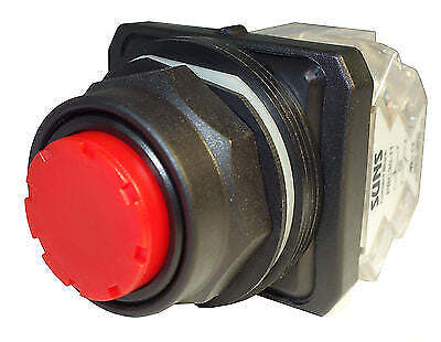 SUNS PB30-EP-R-P13 30mm Red No Guard Pushbutton NO/NC 9001SKR3RH13 9001SKR3RH6