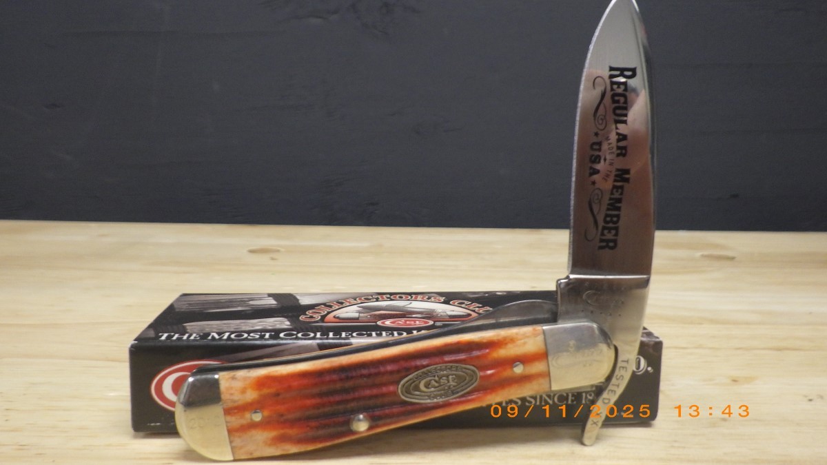 CASE XX 61953 1/2 L SS COPPERLOCK KNIFE REGULAR MEMBER CCC STAG (TDW040107)