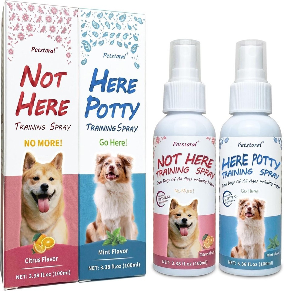 Dog Not Here & Here Potty Training Spray Kit, Puppy Essentials. Pee Here Corr...