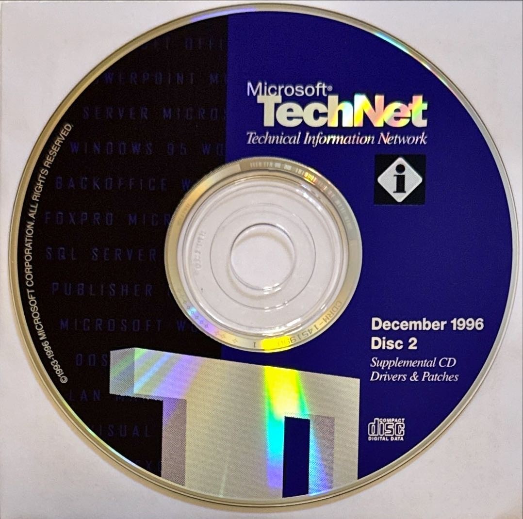 Microsoft TechNet December 1996 Volume 4, Issue 12, 3-CD Set - Excellent