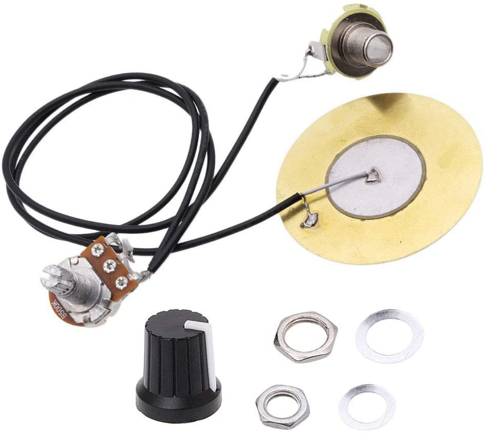 Onown Pickup Wiring Kit - Piezo 50Mm Sensitive Transducer Pickups Prewired Ampli