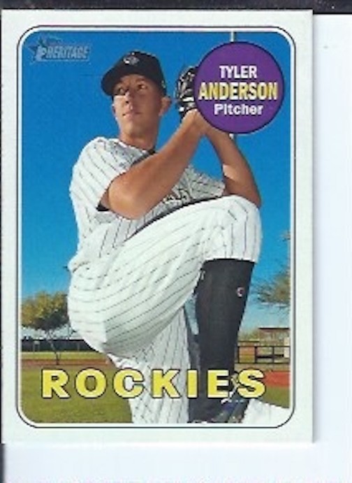 Tyler Anderson 2018 Topps Heritage Short Print